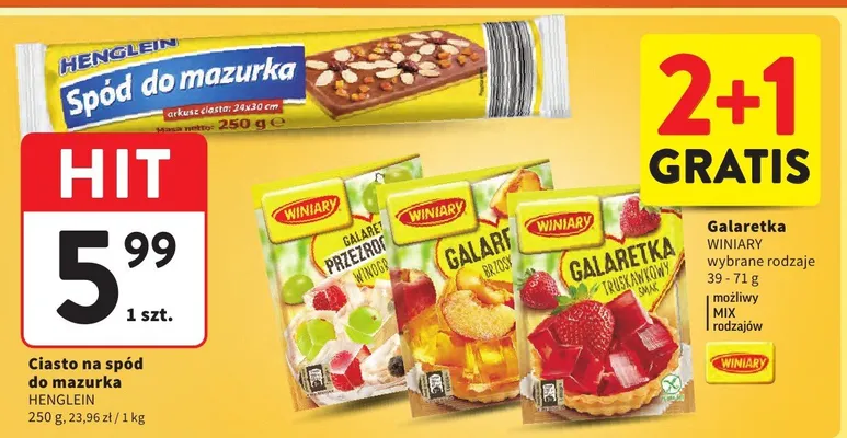 Galaretka wybrane rodzaje promocja w Intermarche