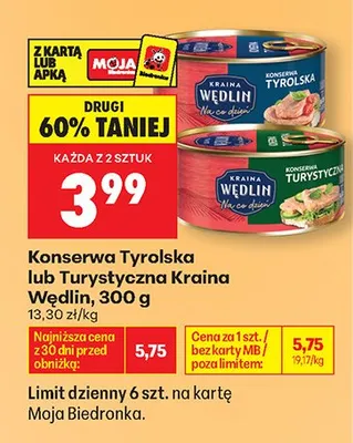 Konserwa Tyrolska promocja w Biedronka