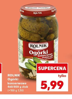 Ogórki konserwowe Rolnik promocja w Kaufland