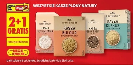 Kasze Plony Natury promocja w Biedronka