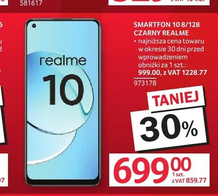 Smartfon Realme 10 8/128GB czarny promocja w Selgros