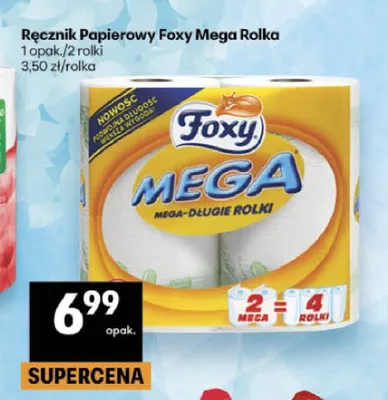Ręcznik papierowy Foxy Mega Rolka promocja w Delikatesy Centrum