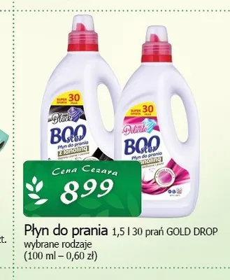 Płyn do prania 30 prań Booster promocja w CEZAR Delikatesy