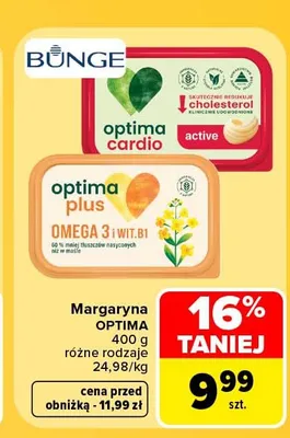 Margaryna Optima Plus promocja w Carrefour Market