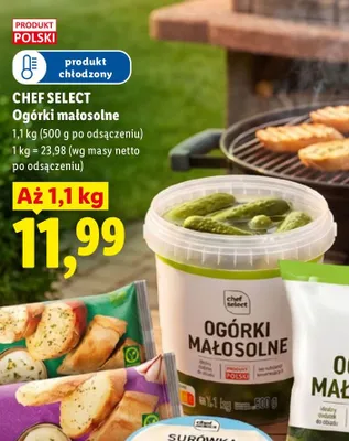 Ogórki małosolne Chef Select promocja w Lidl