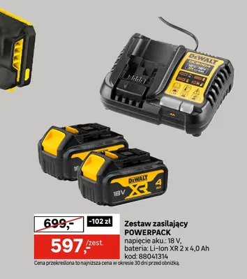 Zestaw zasilający DeWalt Powerpack promocja w Leroy Merlin