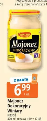 Majonez Dekoracyjny Winiary promocja w Leclerc