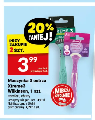 Maszynka do golenia Wilkinson Xtreme3 Cherry promocja w Twój Market