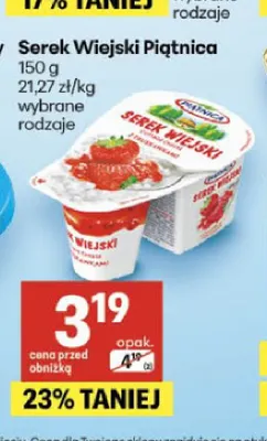 Serek wiejski Piątnica promocja w Delikatesy Centrum