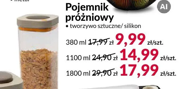 Pojemnik próżniowy 1800 ml promocja w Salony Agata