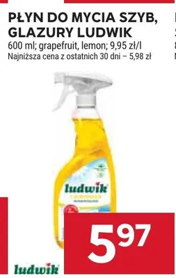 Płyn do mycia szyb, glazury Ludwik promocja w Stokrotka