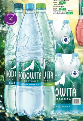 Woda mineralna gazowana Rodowita promocja w Dino