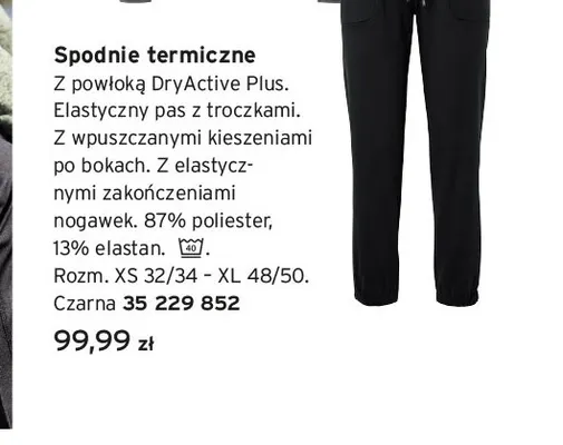 Spodnie termiczne promocja w Tchibo