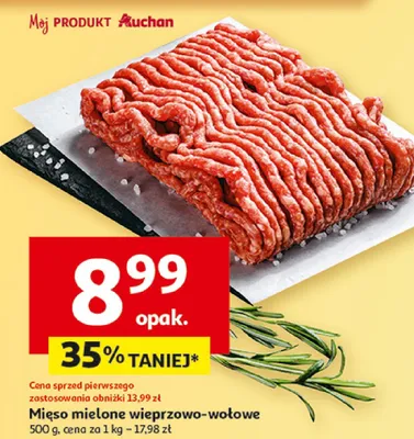 Mięso mielone wieprzowo-wołowe promocja w Auchan