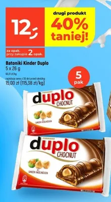 Batoniki Kinder Duplo promocja w Dealz