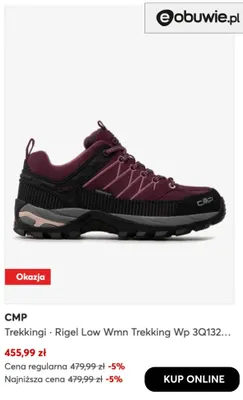 Trekkingi Rigel Low Wmn Trekking Wp 3Q132 CMP promocja w eobuwie.pl