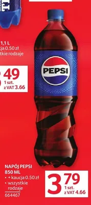 Napój Pepsi 850ml promocja w Selgros