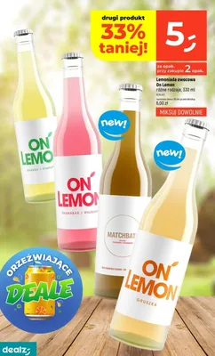 Lemoniada owocowa On Lemon Matchbat matcha truskawka promocja w Dealz