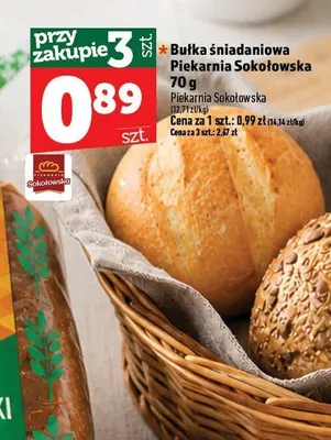 Bułka śniadaniowa Piekarnia Sokołowska promocja w TOPAZ