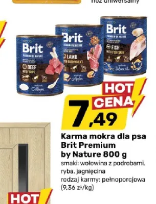 Karma mokra dla psa Brit Premium by Nature jagnięcina promocja w Bricomarche