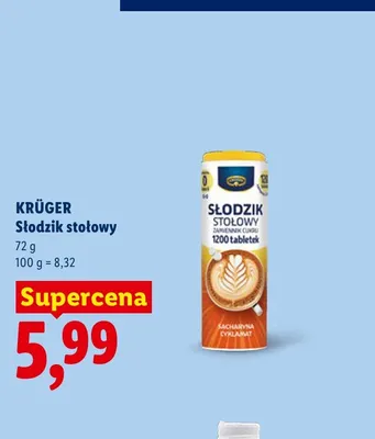 Słodzik stołowy Krüger promocja w Lidl