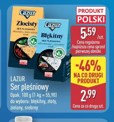 Ser pleśniowy Lazur srebrny promocja w Aldi