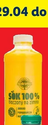 Sok 100% tłoczony na zimno jabłko pomarańcza mango Solevita promocja w Lidl
