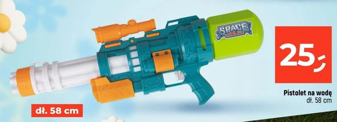 Pistolet na wodę dł. 58cm promocja w Dealz