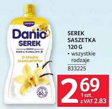 Serek saszetka Danio 120 g promocja w Selgros
