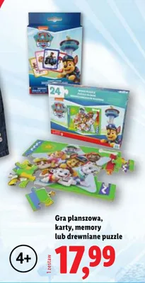 Drewniane puzzle Psi Patrol promocja w Lidl