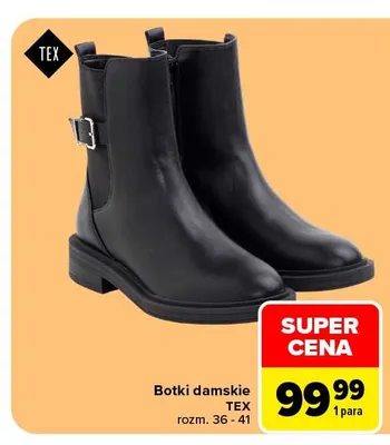 Botki damskie TEX promocja w Carrefour