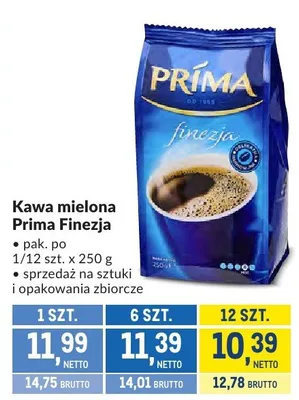Kawa mielona Prima Finezja promocja w Makro