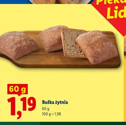 Bułka żytnia Piekarnia Lidla promocja w Lidl