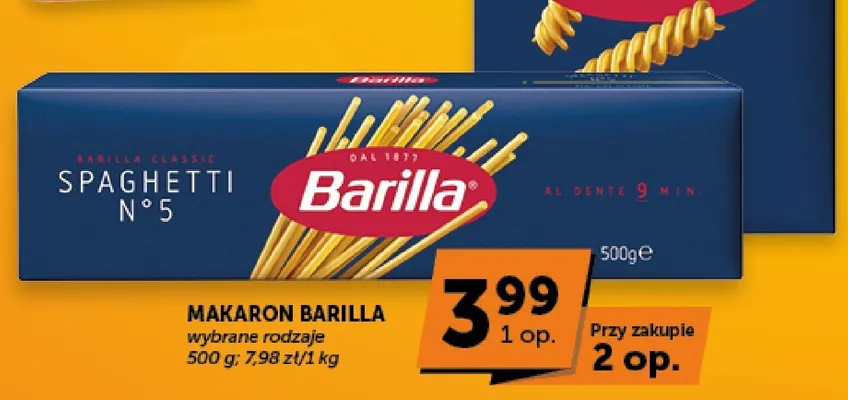 Makaron Fusilli N°98 Barilla promocja w Groszek