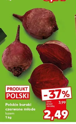 Buraki czerwone młode polskie luzem promocja w Kaufland