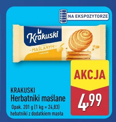 Herbatniki maślane Krakuski promocja w Aldi