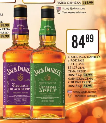 Likier Jack Daniel's Tennessee Blackberry promocja w Dino