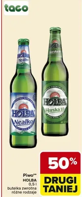 Piwo 0.5l butelka zwrotna różne rodzaje promocja w Carrefour Market