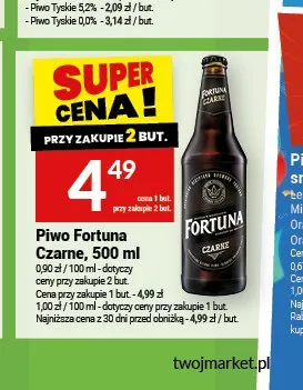 Piwo Fortuna Czarne promocja w Twój Market