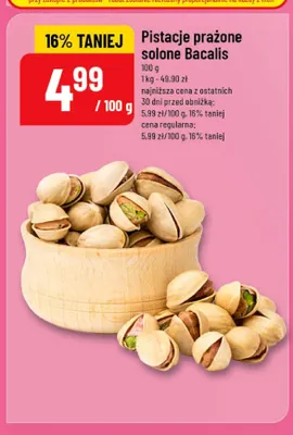 Pistacje prażone solone Bacalis promocja w POLOmarket
