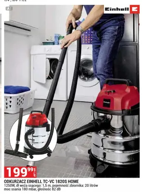 Odkurzacz Einhell TC-VC 1820S Home promocja w Merkury Market