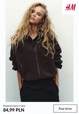 Rozpinana bluza z misia H & M promocja w H&M