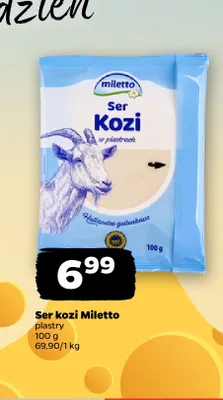 Ser kozi w plastrach Miletto promocja w Netto