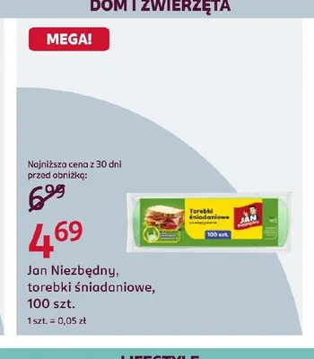 Torebki śniadaniowe Jan Niezbędny promocja w Rossmann