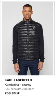 Kamizelka Karl Lagerfeld czarna promocja w Lounge by Zalando