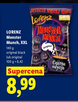 Chrupki Monster Munch XXL Original Black Lorenz promocja w Lidl
