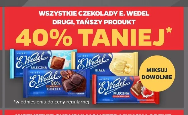 Czekolada E.Wedel 80% Gorzka promocja w Netto