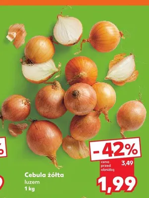 Cebula żółta luzem promocja w Kaufland