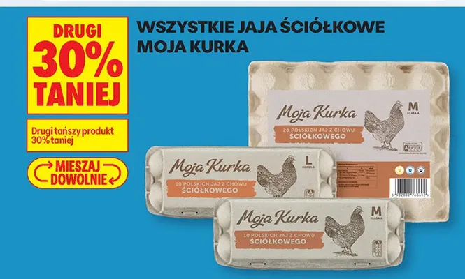 Jaja ściółkowe Moja Kurka promocja w Biedronka