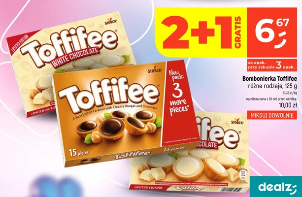 Bombonierka Storck Toffifee White Chocolate promocja w Dealz